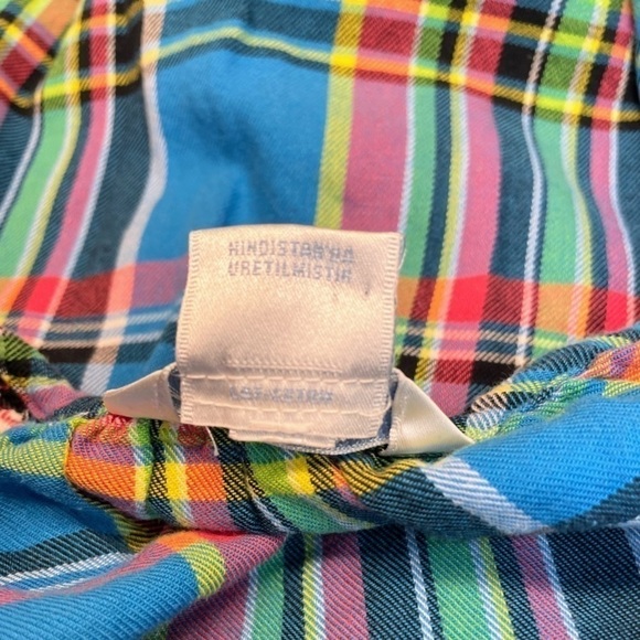 Ralph Lauren Girls Blue Plaid Tunic Peasant Boho Loose Fit Top 18 Months - Picture 6 of 12